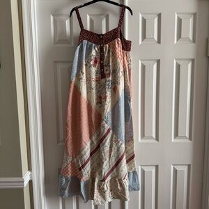 Honeybea Sundress in Patchwork, one-of-a-kind, NWOT, size S/M